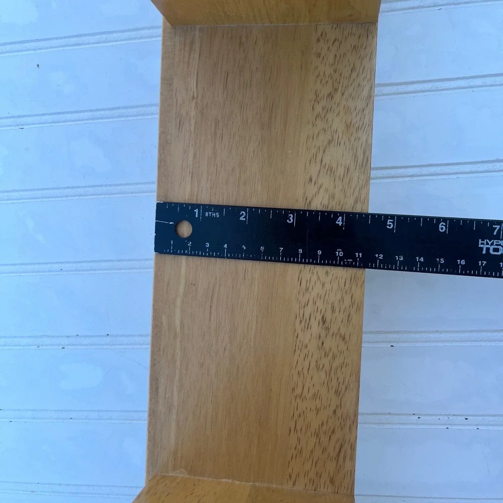 Vintage Solid Wood Wall Hanging Shadow Box Display Shelf 5 Compartment